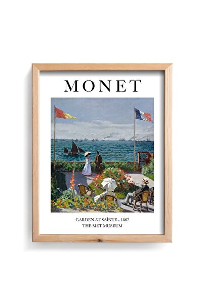 epiqart Grădina din Sainte Adresse - Cadru cu model din lemn