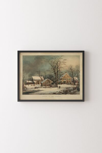 epiqart Ülkede Kış - Siyah Çerçeve