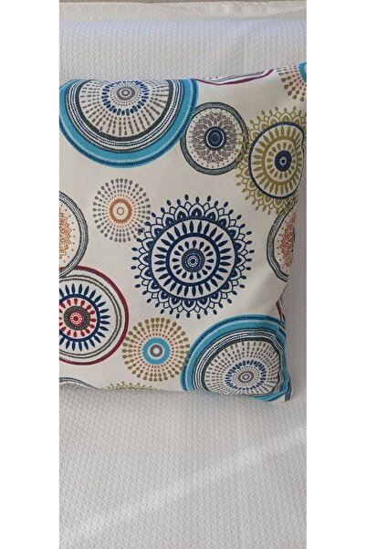 Şaheser غطاء وسادة مزدوج الجوانب منقوش هندسيًا مقاس 43x43