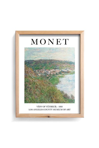 epiqart Vétheuil Wooden Patterned Frame