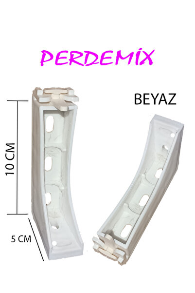 PERDE Mix Dekoratif Ray Montaj Aparatı Uzun Ayak 10 Cm 4 Adet