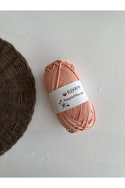 Filyarn Macrame Recycled Cotton Koton Cotton - Cotton Macrame Thread 200 gr - Salmon