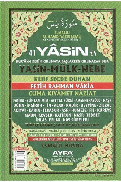 Ayfa Basın Yayın 41 Yasin Türkçe Okunuşları Ve Açıklamaları Orta Boy Ciltli