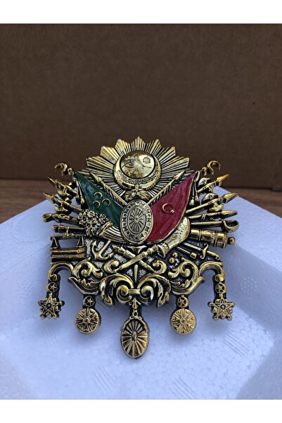 OSMANLI PANJUR ARMASI TUĞRASI Orjinal Büyük Boy Gold Renk Metal Vidalı