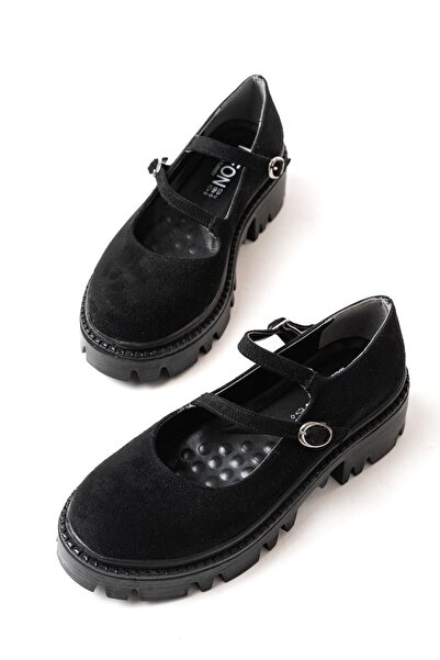 Aymood 868-756 Чорні замшеві лофери на високій підошві для щоденного носіння