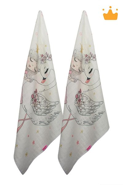 Sevi Bebe Sevibebe 70X55cm Patterned 2-Piece Muslin Blanket Sweat Towel and Stroller Cover
