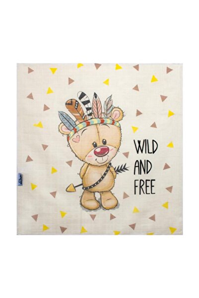 Sevi Bebe Sevibebe 70X55cm Patterned 2-Piece Muslin Blanket Sweat Towel and Stroller Cover