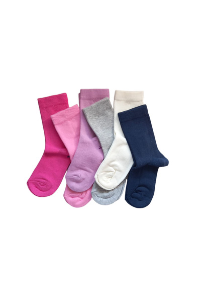 shefox 6 чифта памучни класически ученически чорапи за момичета