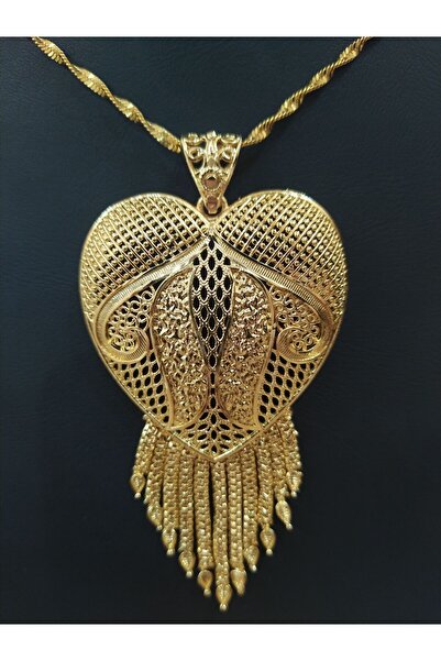 kolyex Altın Kaplama Sallantılı Hint Ucu Kolye