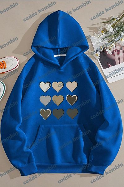 caddekombin Tricou oversize unisex cu model de inimă