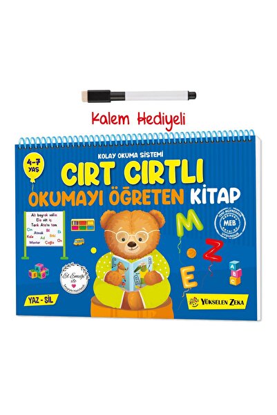 yükselen zeka Cırt Cırtlı Okuma Yazmayı Öğreten Kitap YAZ-SİL