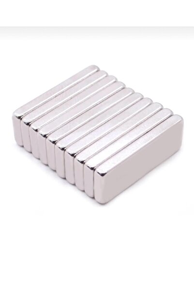 AYMAGNET 20 X 8 X 2 Mm Boy 20 En 8 Kalınlık 2 Köşeli Neodyum Mıknatıs - 10 Adet