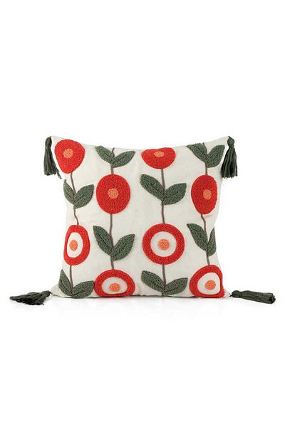 Bursa İpek Throw Pillow Coral Punch