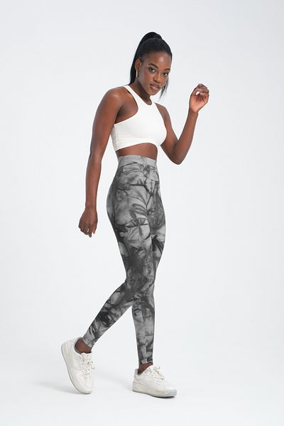 MRS.MODA Leggings pentru femei cu talie super înaltă Color Blocked