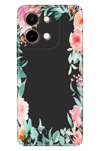 Cekuonline Vivo Y28 Compatible Case Silicone Patterned Vivoy28 Cover Frame Image