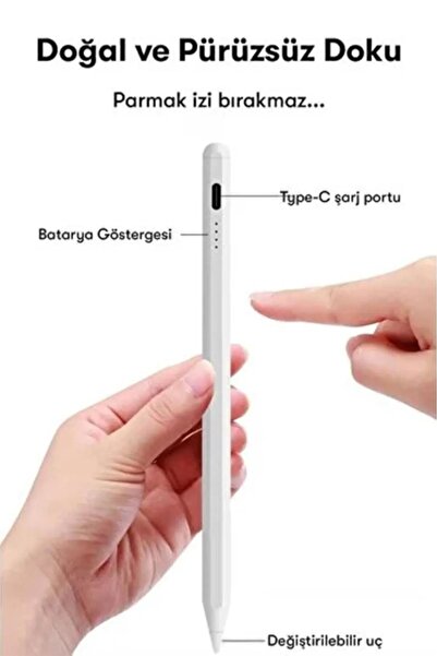 SKYNEX P-01 Beyaz Tüm Cihazlarla Uyumlu For Mi Pad Pen Kapasitif Çizim Ve Tas...