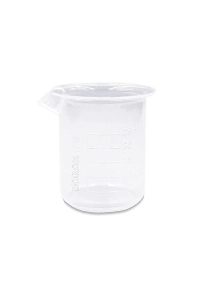 ŞİŞEDÜKKANI PLASTİK BEHER 25ML KABARTMA DERECELİ 1 ADET