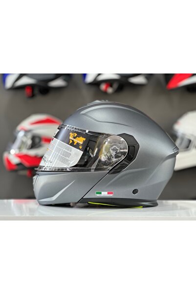 Sway 917 MAT GREY GÜNEŞ VİZÖRLÜ ÇENE AÇILIR KASK