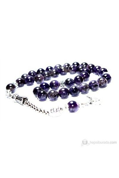 RD EKOAVM 10 Mm Globe Cut Amethyst Stone Rosary