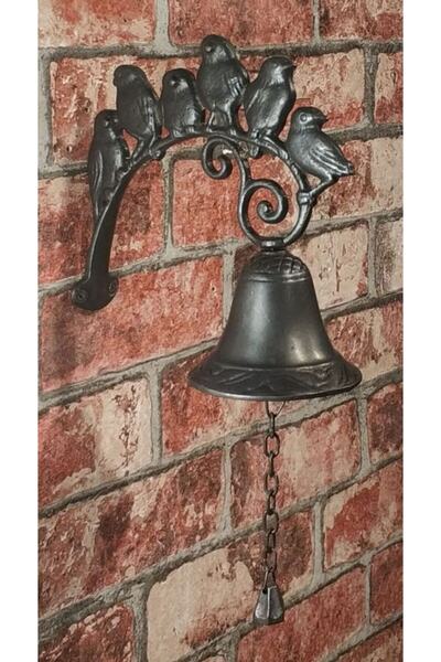 HOUSE2HOME Handmade Brass Bird Door Chime, 6 Bird Chime, Oxide Black