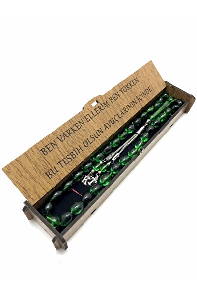 KANUNİ TESBİH Mărgele de rugăciune din lemn acrilic cu scrisoare personalizat...