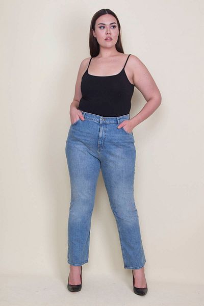 Şans Tekstil Women's Blue 5 Pocket Jeans Trousers 85n7310