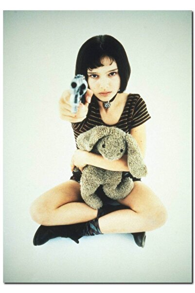 Cakatablo Ahşap Tablo Leon Mathilda Natalie Portman Silahlı (35x50 Cm Boyut)