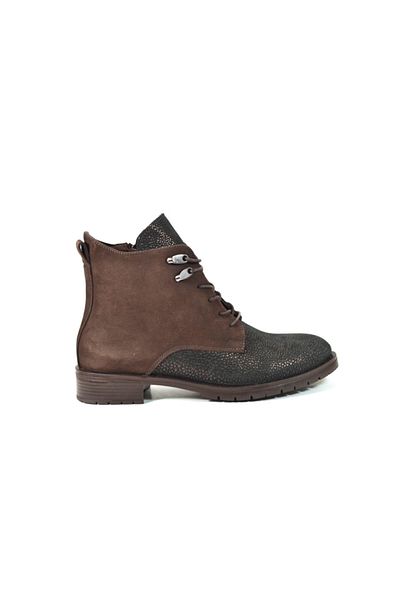 Beety 20bk91.301 Γνήσιες γυναικείες μπότες Crazy Copper Leather δεμένες με φερμουάρ