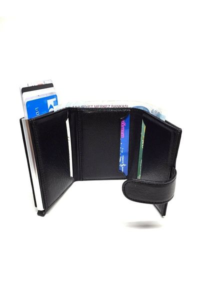 DERKON Mechanical Wallet Original Genuine Leather