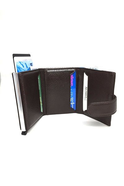DERKON Mechanical Wallet Original Genuine Leather