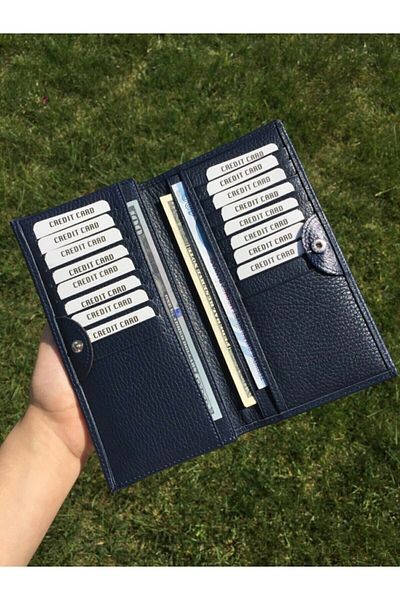 DERKON Genuine Leather Wallet with Phone Compartment