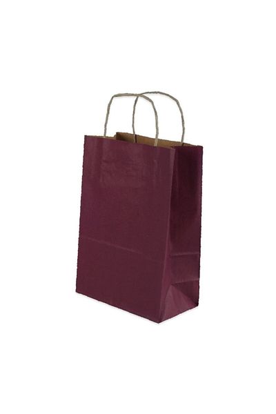 Kesepak Bag Kraft 25x31x12 Cm Twist Handle Purple - Pack of 50 Pieces