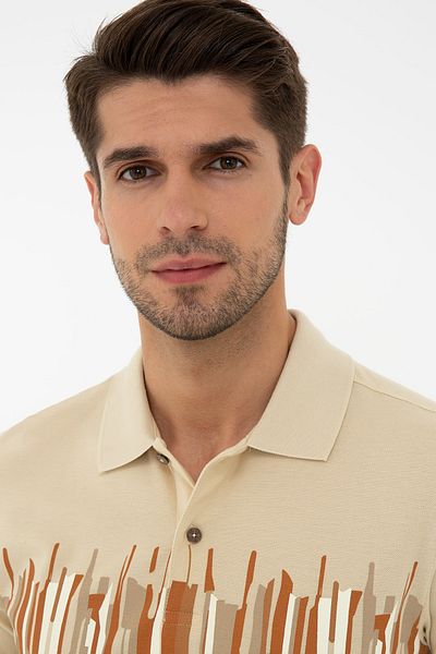 Pierre Cardin Μπεζ ανδρικό T-Shirt G021GL011.000.1315230