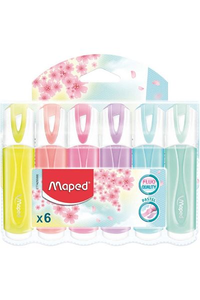 Maped Highlighter (Marking Pen) Pastel 6 Colors3154147425589