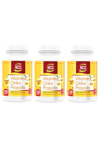 NCS Vitamin C Zinc Propolis 180 Tablets X 3 Pieces Vitamin D