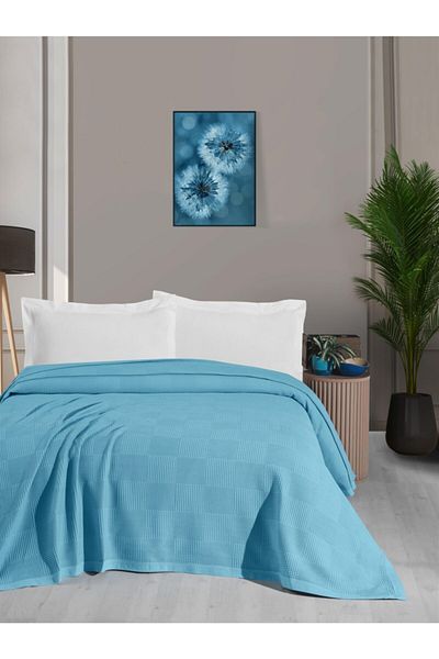 Mulberry Pique cu model Waflle, pătură Waflle, 100% bumbac, fir gros, moale, dublu 220*240