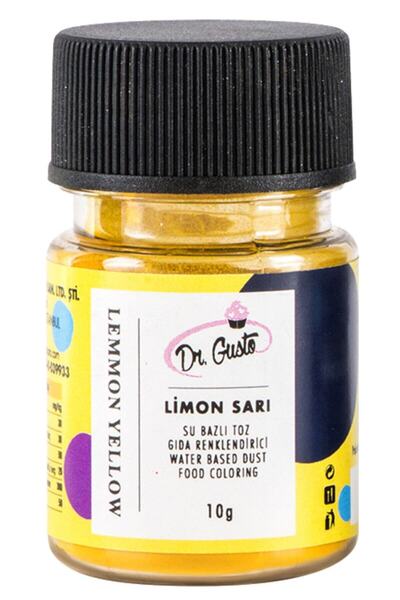 Dr. Gusto Dr Gusto Su Bazlı Limon Sarı Toz Gıda Renklendirici 10 Gr