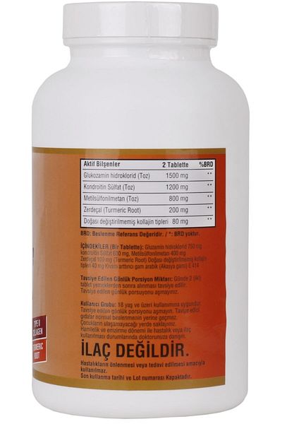 NCS Glucosamine Chondroitin MSM Type I Collagen Turmeric 180 Tablet