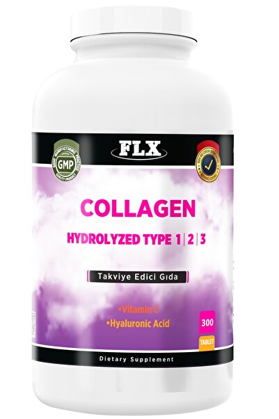 FLX 300 قرص كولاجين من النوع 1-2-3 متعدد الكولاجين حمض الهيالورونيك فيتامين C