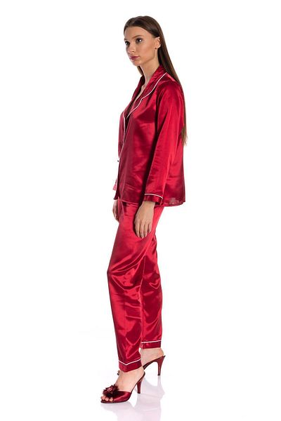 Espuar 455 High Quality Satin Collar Detailed Pajamas Set