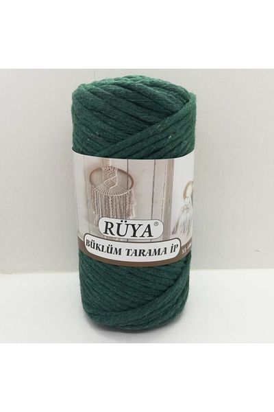 Rüya خيط تمشيط مكرامية من بوكلوم أخضر زمردي (250 جرام)