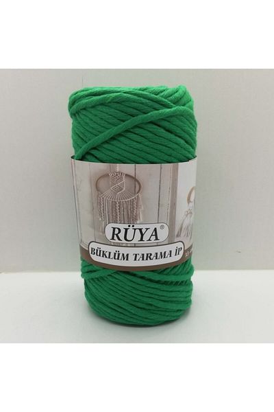Rüya خيط تمشيط مكرامية بوكلوم أخضر (250 جرام)