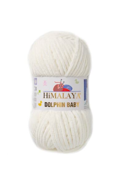 Himalaya Ață de tricotat manual din catifea Dolphin Baby 80308 crem