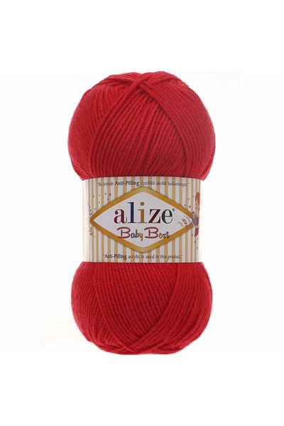 Alize Baby Best Πλεκτό Βρεφικό Νήμα 56 Κόκκινο