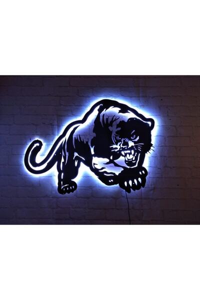 Genel Markalar Kurt Börü Bozkurt Rgb Led Işıklı Ahşap Mdf Dekoratif Tablo