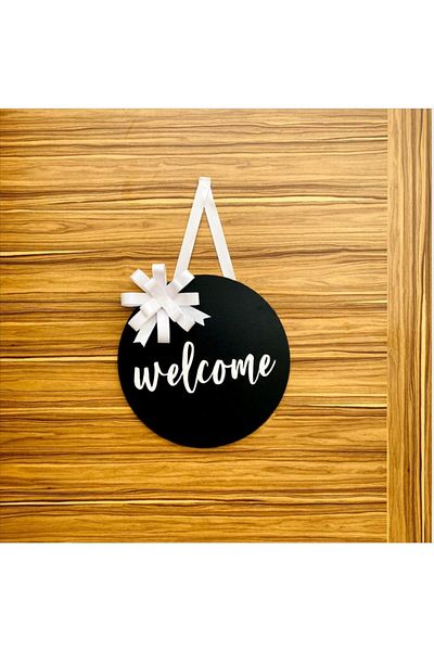 Hediyenikap Welcome Wooden Door Ornament