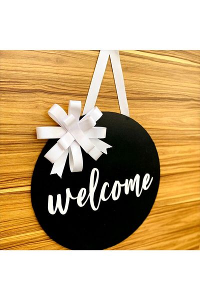Hediyenikap Welcome Wooden Door Ornament