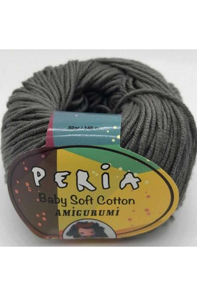 Peria Βρεφικό βαμβακερό νήμα πλεξίματος Amigurumi 31 Σκούρο Γκρι