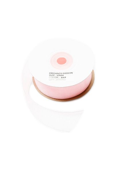 Nazarone 3Cm-23Mt Pink Organza Ribbon - (503)