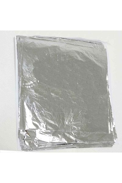 Hobizubi Leaf Foil - 16 Cm Silver Foil Paper 10 Pieces